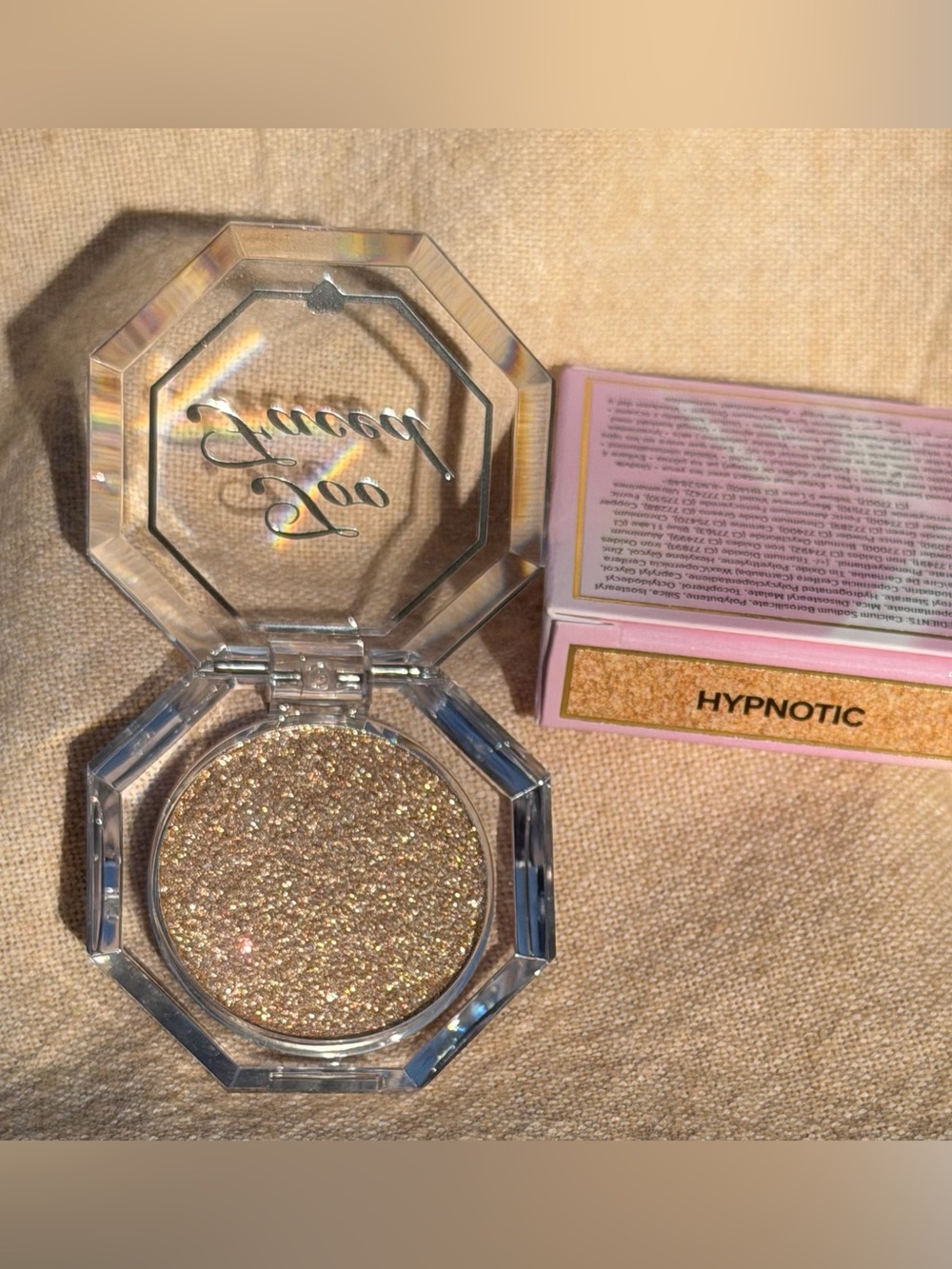 NIB~Too Faced Hypnotic Glitter Eyeshadow - Hypnotic: Light Gold Sparkle